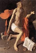 LA TOUR, Georges de Penitent St Jerome Norge oil painting reproduction